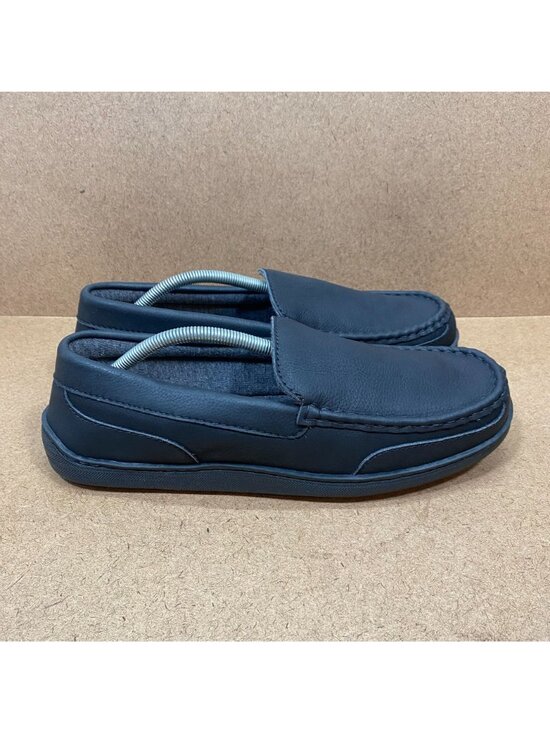 MySlippers Mens 12 Black Leather Slip-On Loafers Outsoles Indoor Outdoor Shoes main image 8